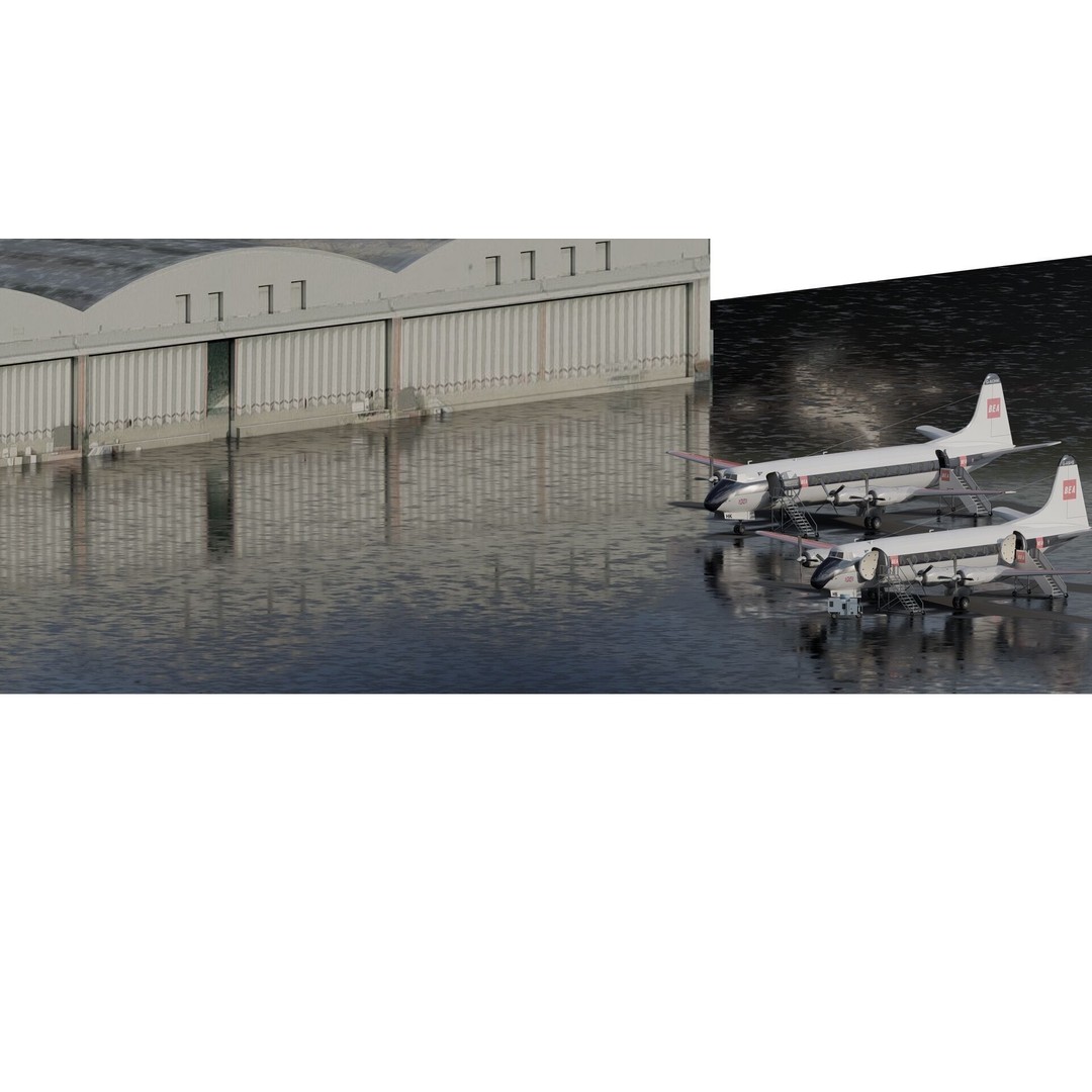 Vickers Viscount V700 & V800 3D Model – Detailed Aircraft, PBR Textures - View 18
