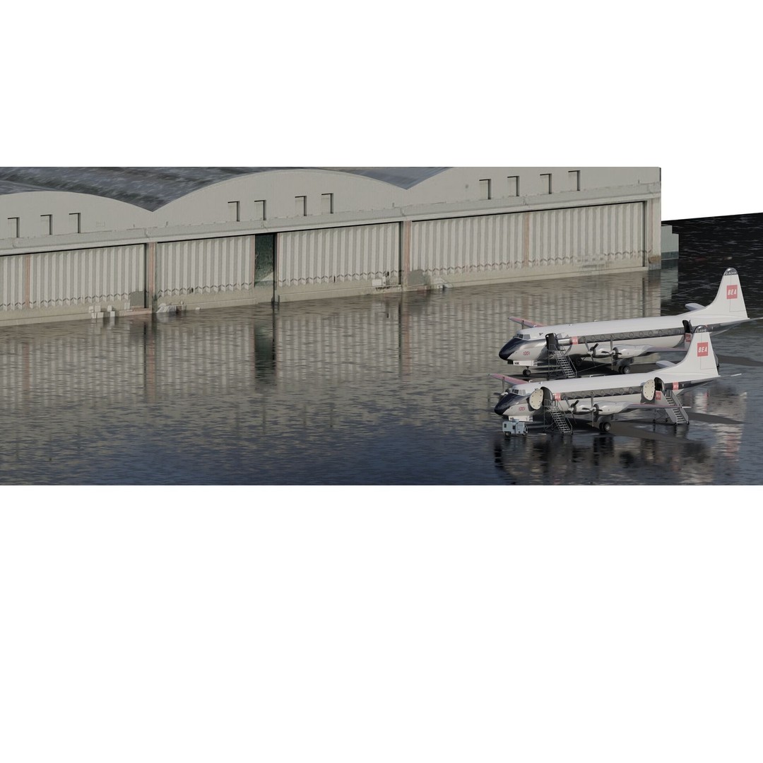 Vickers Viscount V700 & V800 3D Model – Detailed Aircraft, PBR Textures - View 19