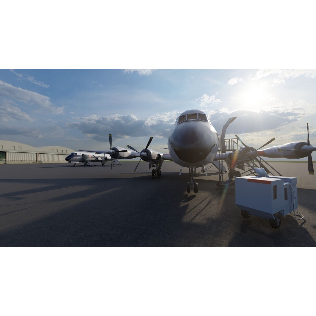 Vickers Viscount V700 & V800 3D Model – Detailed Aircraft, PBR Textures - View 22