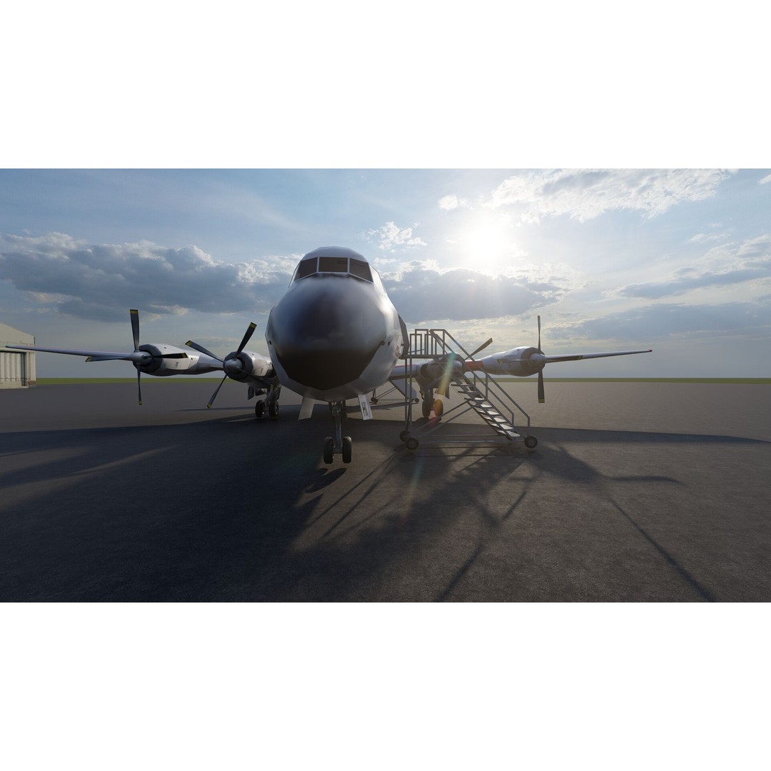 Vickers Viscount V700 & V800 3D Model – Detailed Aircraft, PBR Textures - View 26