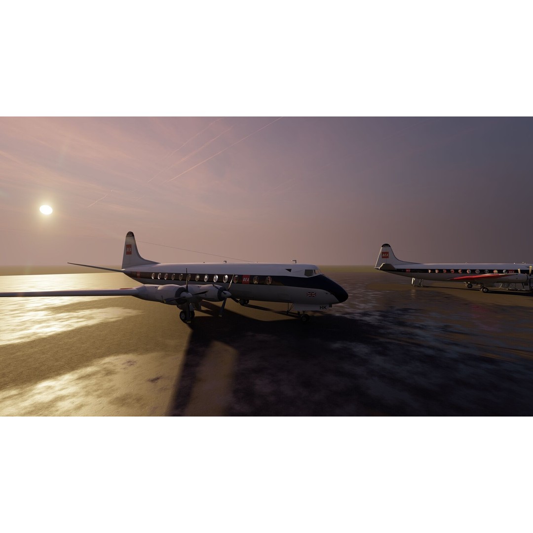 Vickers Viscount V700 & V800 3D Model – Detailed Aircraft, PBR Textures - View 37