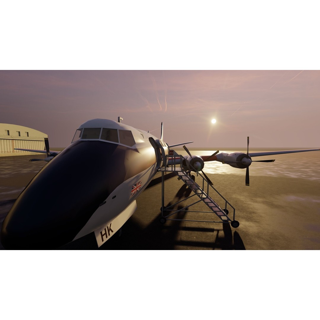 Vickers Viscount V700 & V800 3D Model – Detailed Aircraft, PBR Textures - View 38