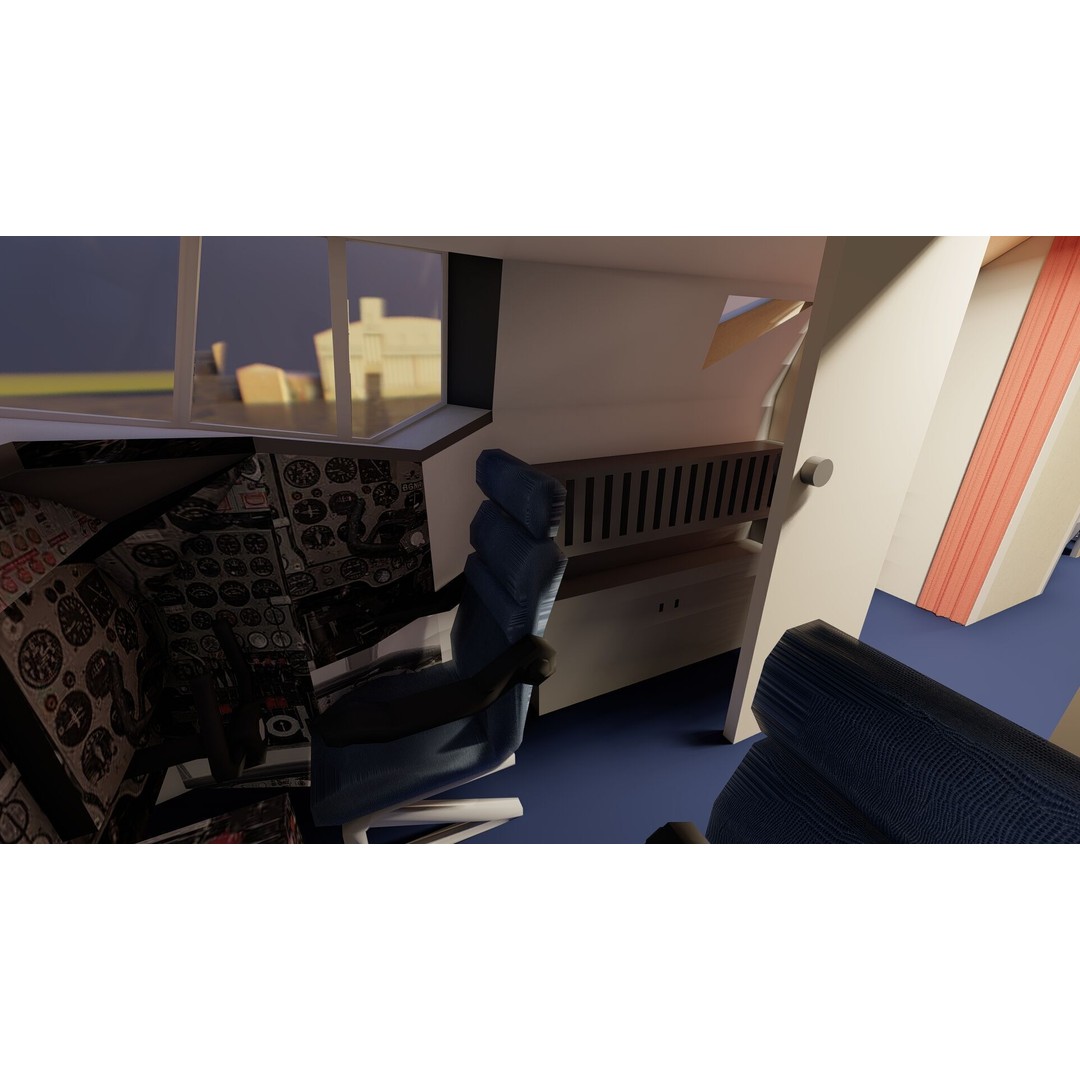 Vickers Viscount V700 & V800 3D Model – Detailed Aircraft, PBR Textures - View 40