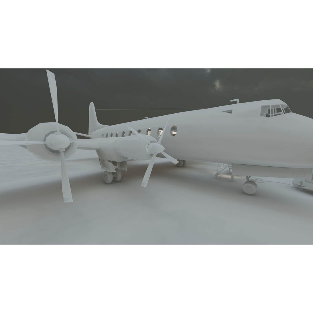 Vickers Viscount V700 & V800 3D Model – Detailed Aircraft, PBR Textures - View 46