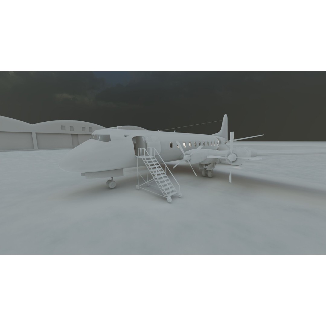 Vickers Viscount V700 & V800 3D Model – Detailed Aircraft, PBR Textures - View 47