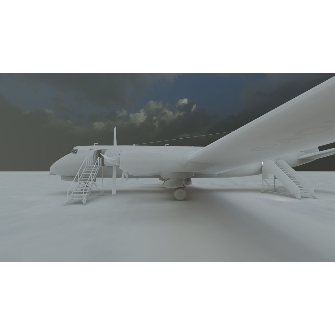 Vickers Viscount V700 & V800 3D Model – Detailed Aircraft, PBR Textures - View 48