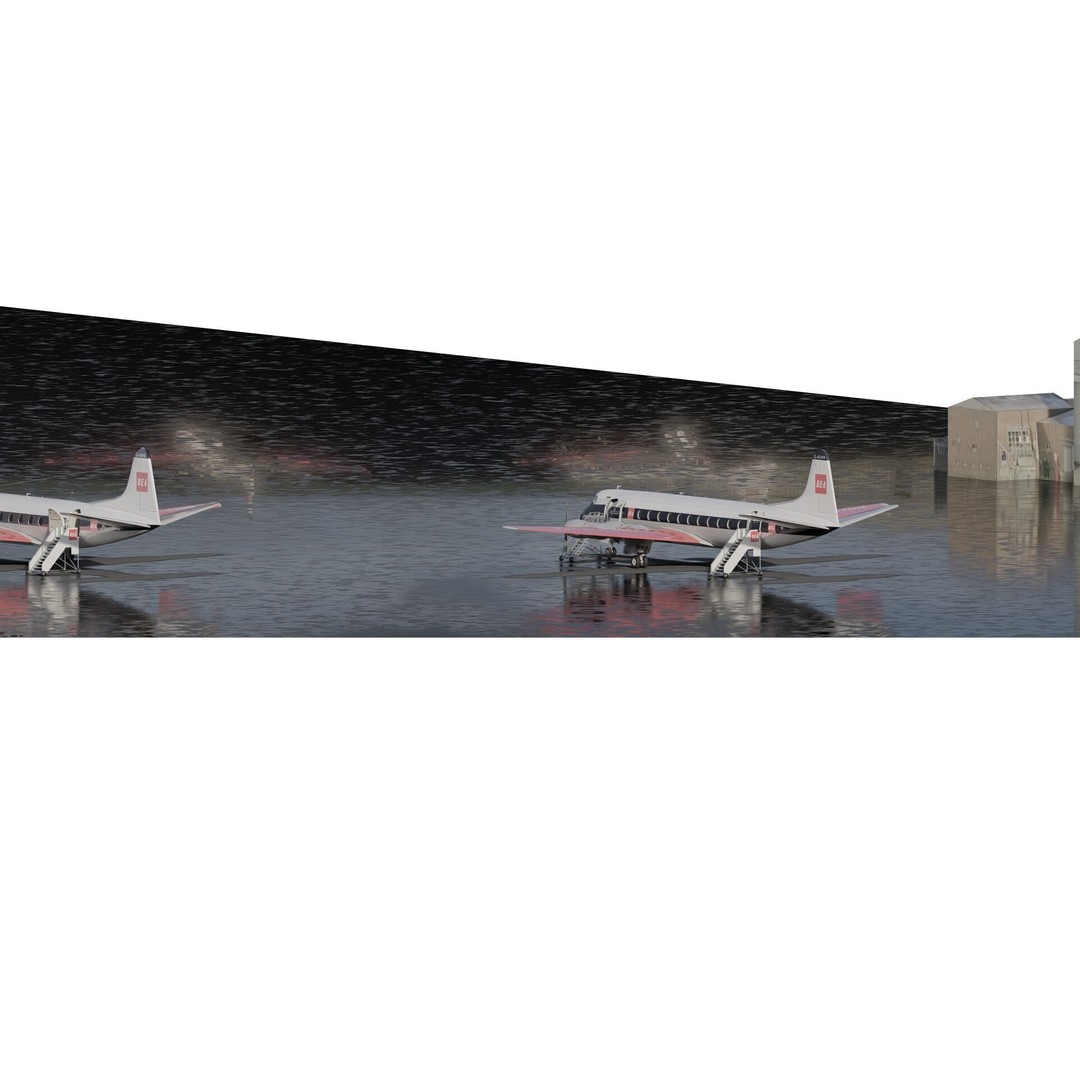 Vickers Viscount V700 & V800 3D Model – Detailed Aircraft, PBR Textures - View 5