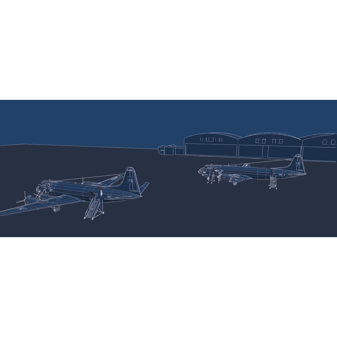 Vickers Viscount V700 & V800 3D Model – Detailed Aircraft, PBR Textures - View 50