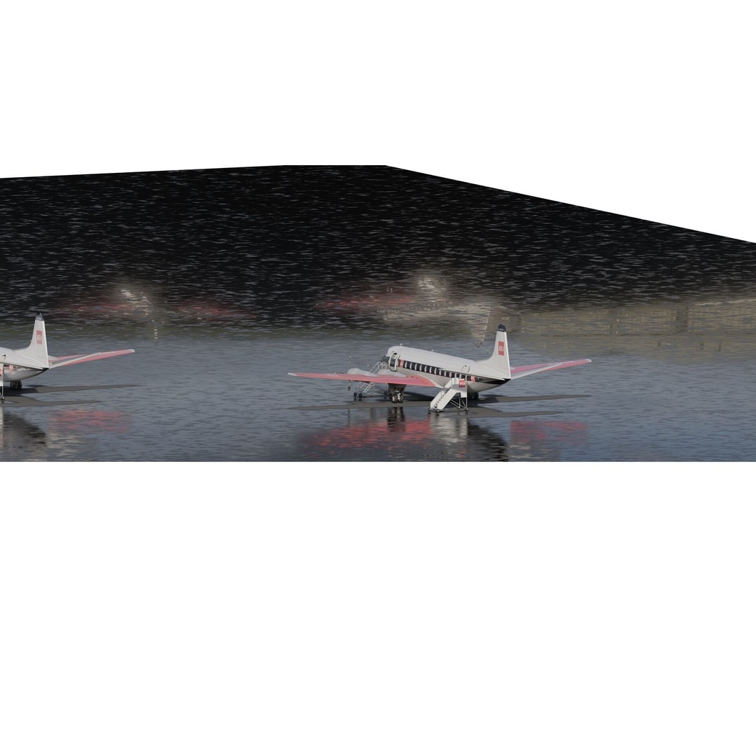 Vickers Viscount V700 & V800 3D Model – Detailed Aircraft, PBR Textures - View 6