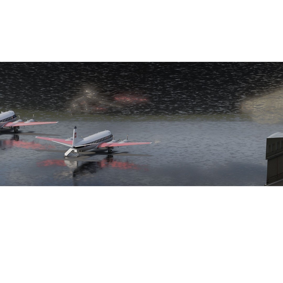 Vickers Viscount V700 & V800 3D Model – Detailed Aircraft, PBR Textures - View 9