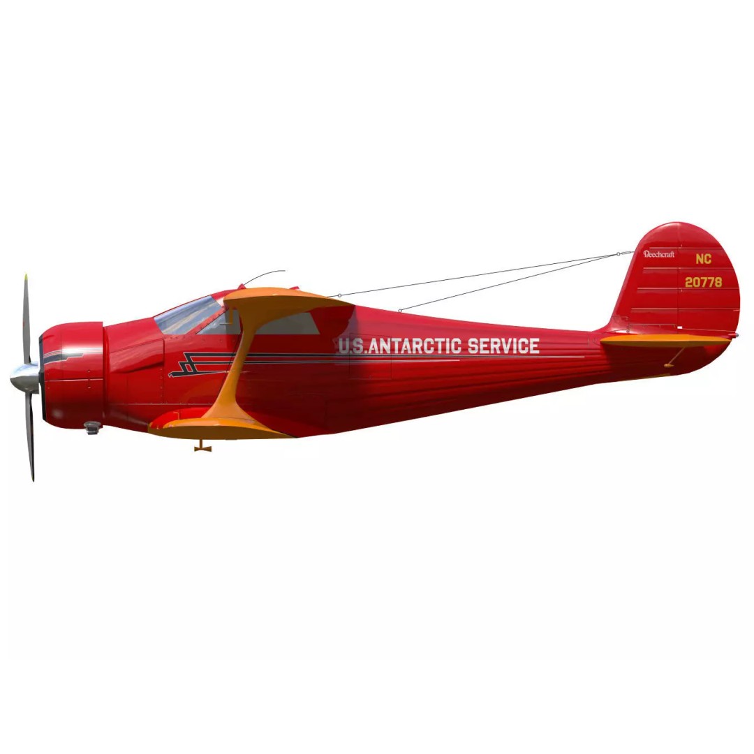 Beechcraft Model D17 Staggerwing 3D Model – High Poly Aircraft, FBX - View 10