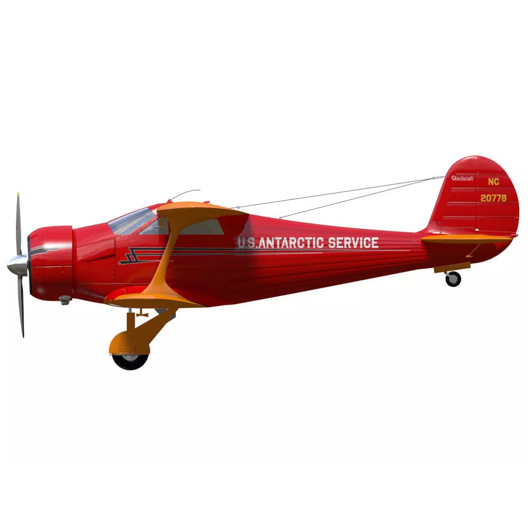 Beechcraft Model D17 Staggerwing 3D Model – High Poly Aircraft, FBX - View 11