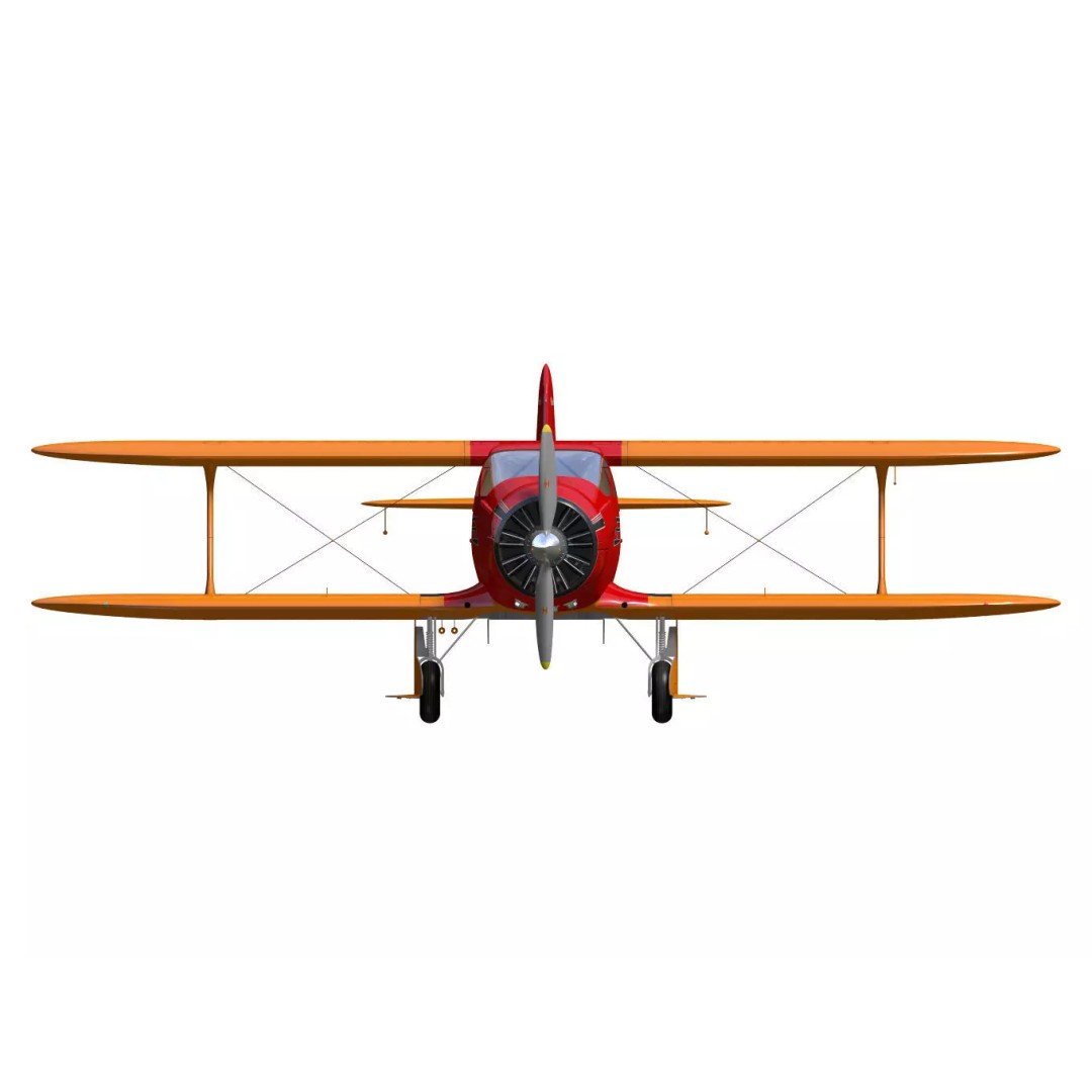 Beechcraft Model D17 Staggerwing 3D Model – High Poly Aircraft, FBX - View 13