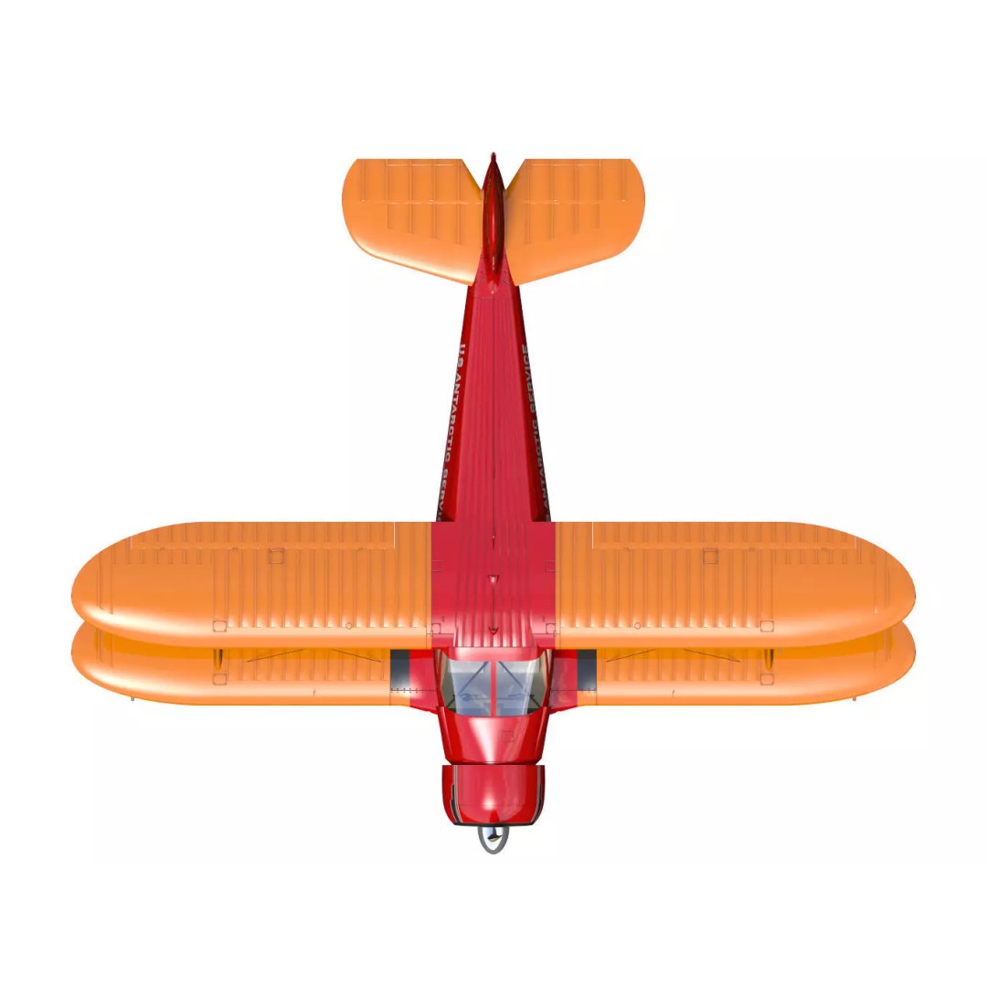 Beechcraft Model D17 Staggerwing 3D Model – High Poly Aircraft, FBX - View 14