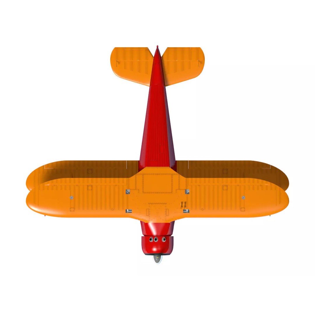 Beechcraft Model D17 Staggerwing 3D Model – High Poly Aircraft, FBX - View 15