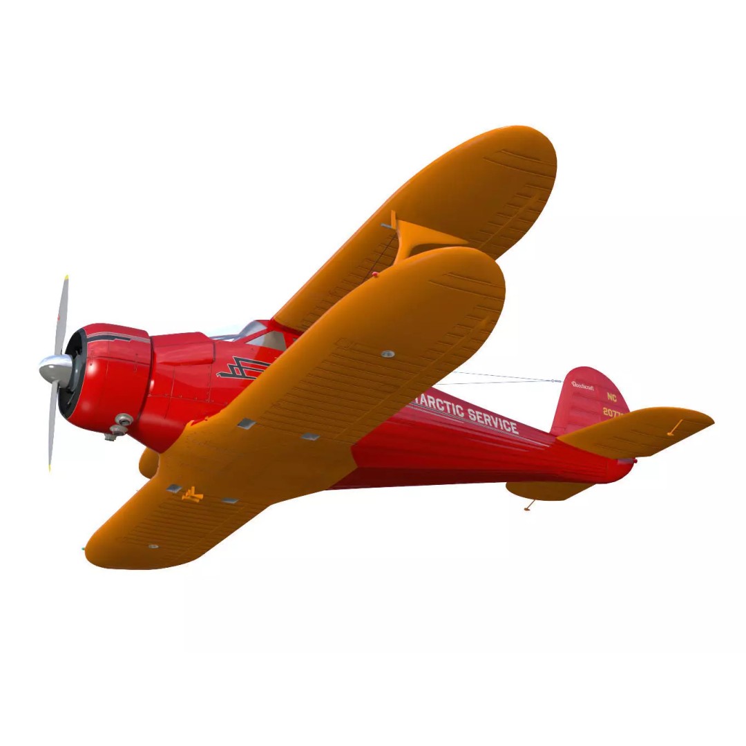 Beechcraft Model D17 Staggerwing 3D Model – High Poly Aircraft, FBX - View 5
