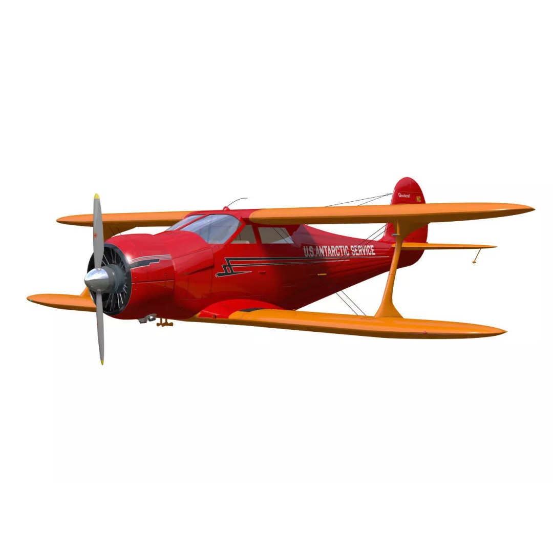 Beechcraft Model D17 Staggerwing 3D Model – High Poly Aircraft, FBX - View 6
