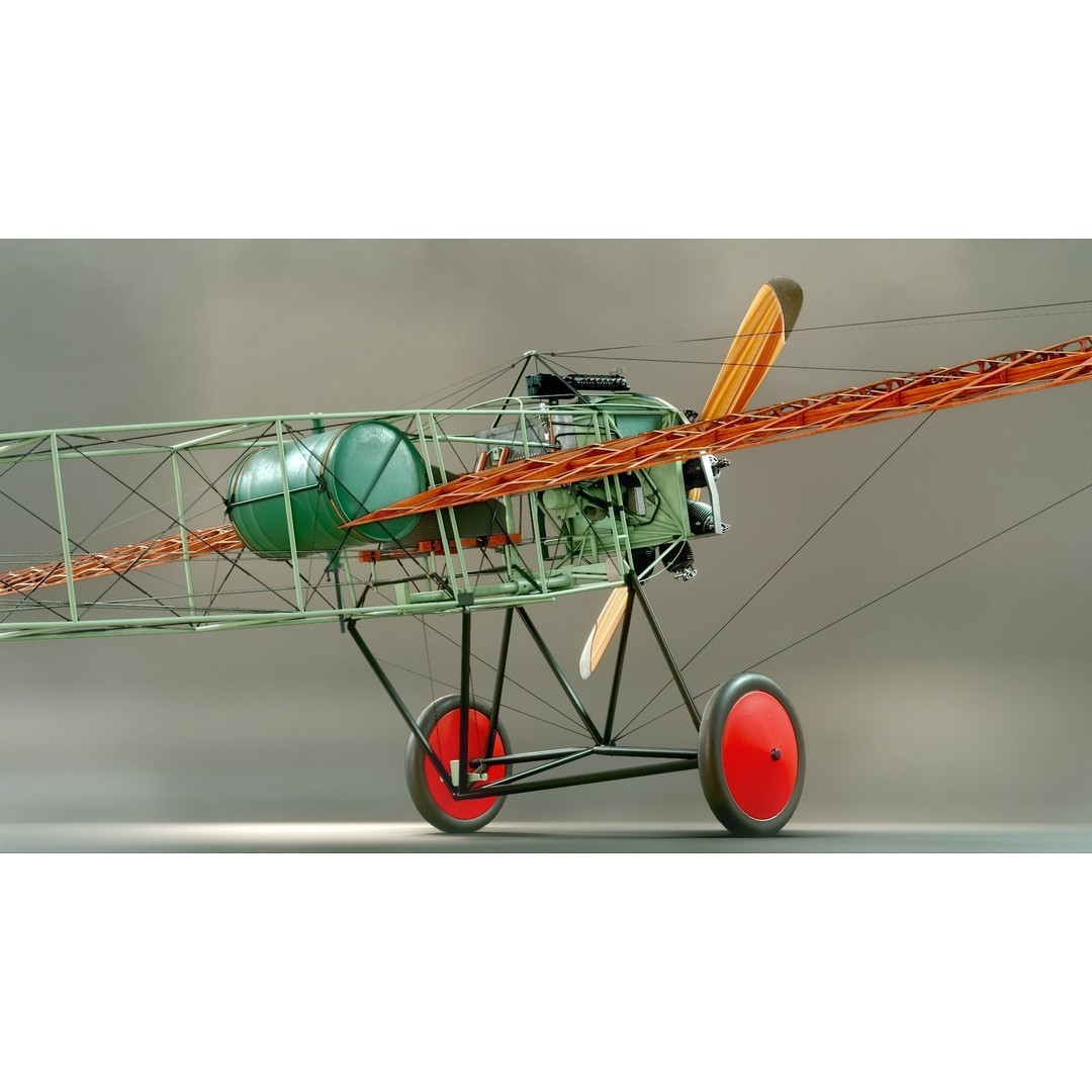 Fokker E III Eindecker 3D Model – Historic WWI Aircraft, Blender - View 5