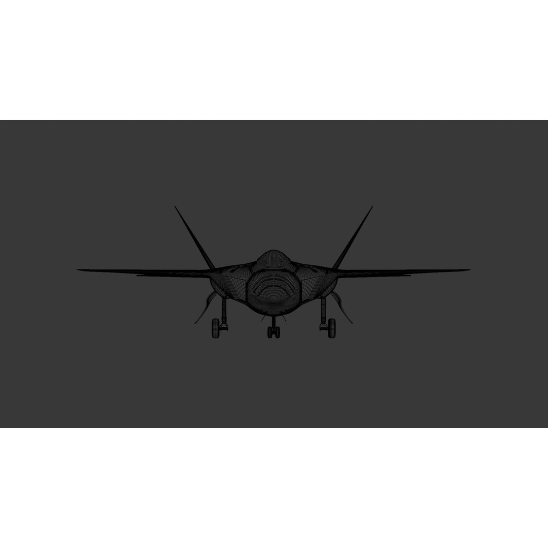 Multirole Fighter 3D Model – Low Poly Military Aircraft, FBX