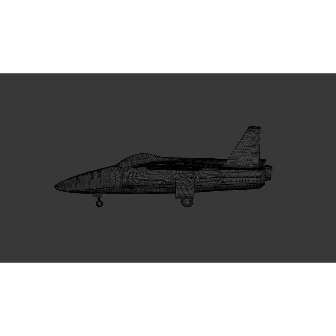 Multirole Fighter 3D Model – Low Poly Military Aircraft, FBX - View 7