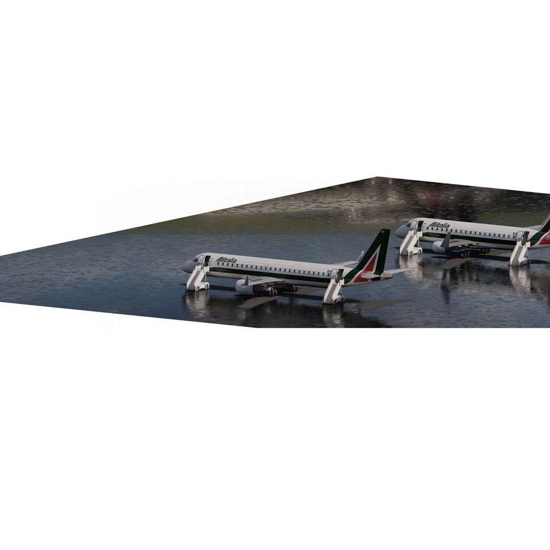 Embraer 190 and 170 3D Model – High Poly Aircraft Asset, FBX, OBJ - View 10