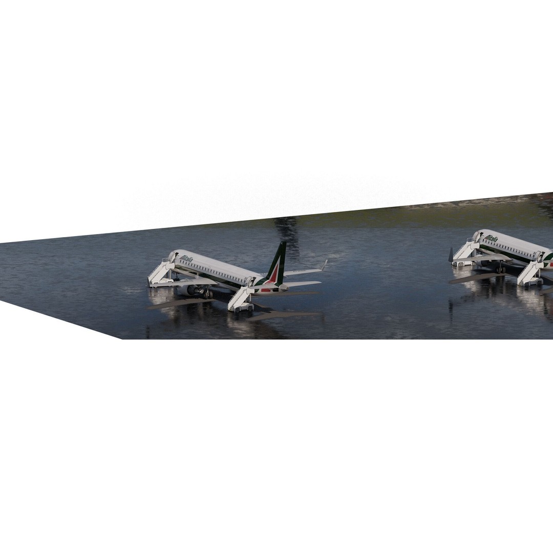 Embraer 190 and 170 3D Model – High Poly Aircraft Asset, FBX, OBJ - View 12