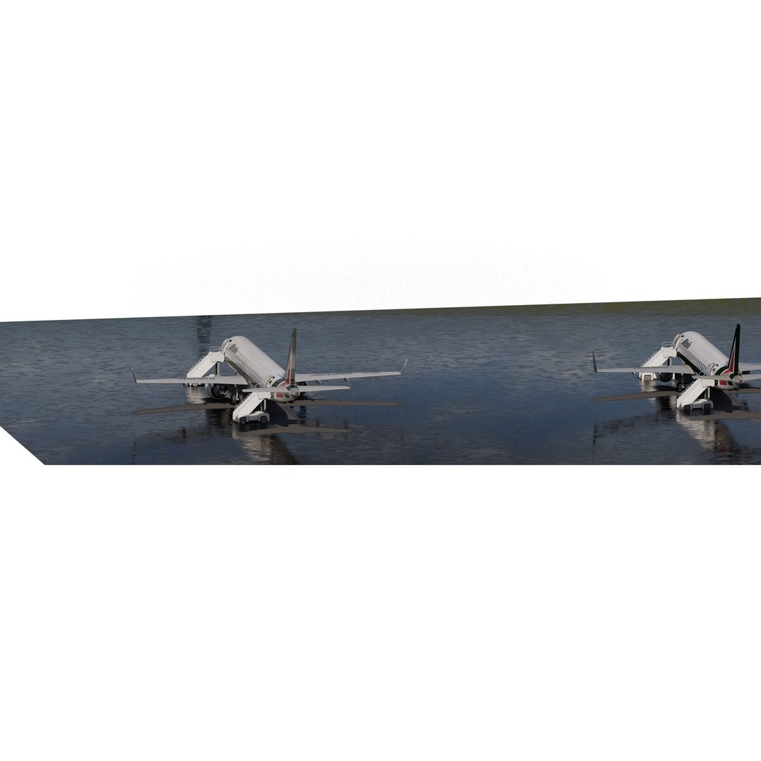Embraer 190 and 170 3D Model – High Poly Aircraft Asset, FBX, OBJ - View 13