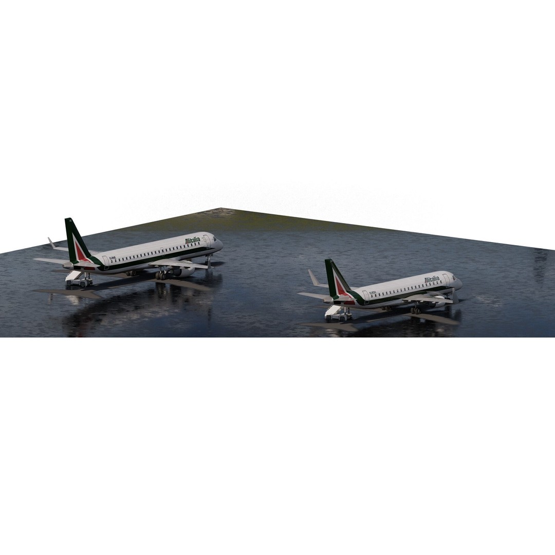 Embraer 190 and 170 3D Model – High Poly Aircraft Asset, FBX, OBJ - View 15