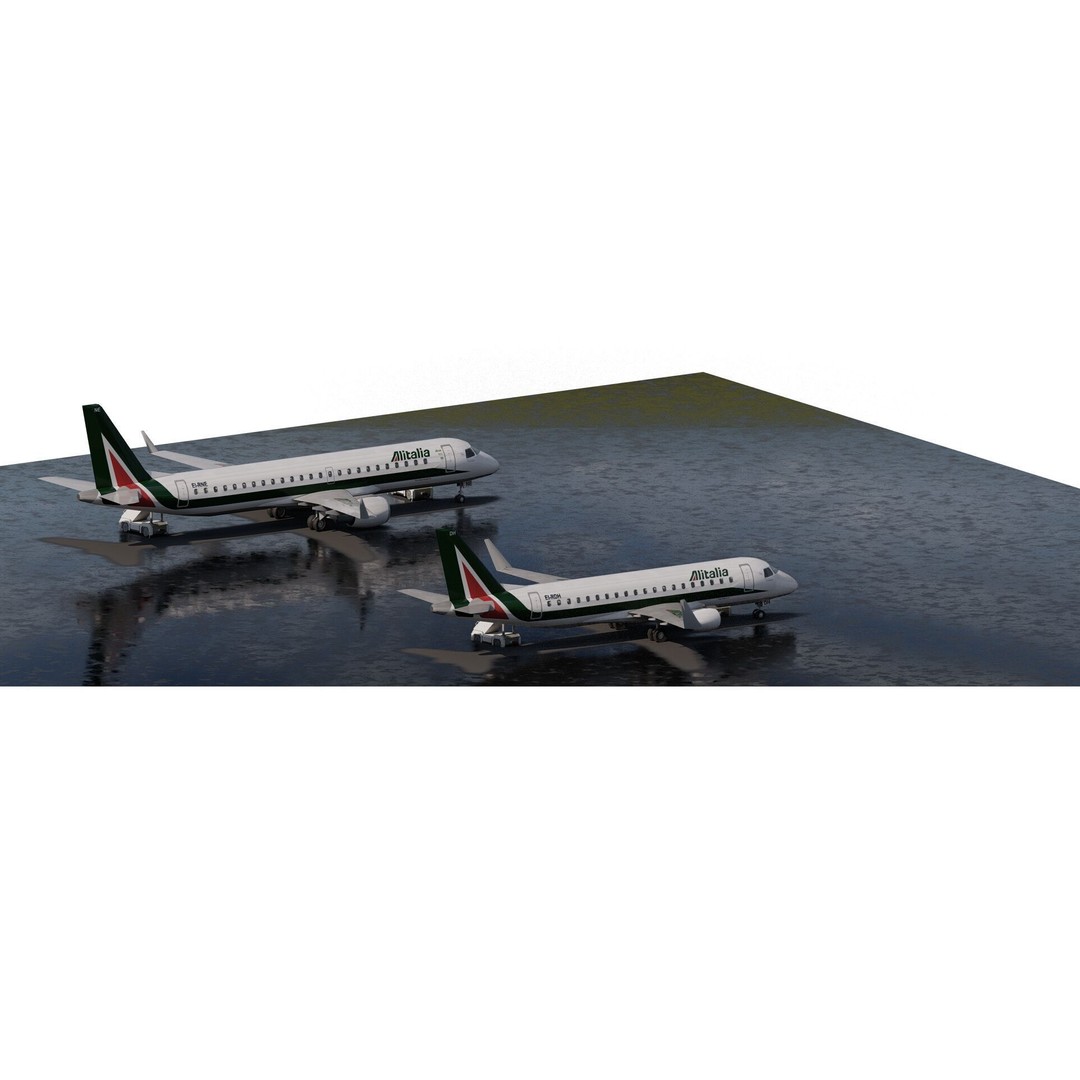 Embraer 190 and 170 3D Model – High Poly Aircraft Asset, FBX, OBJ - View 16