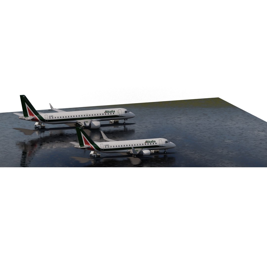 Embraer 190 and 170 3D Model – High Poly Aircraft Asset, FBX, OBJ - View 17