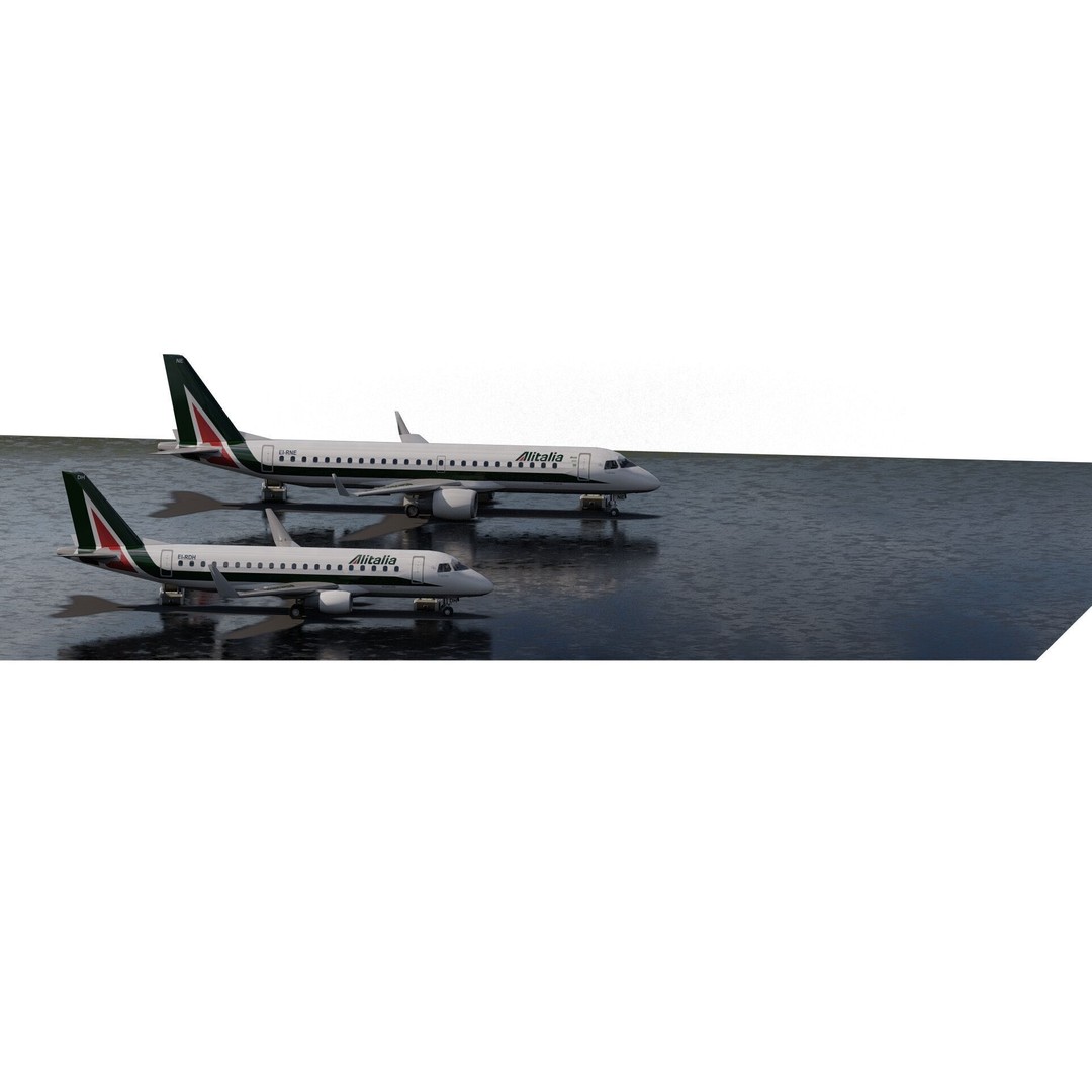 Embraer 190 and 170 3D Model – High Poly Aircraft Asset, FBX, OBJ - View 19