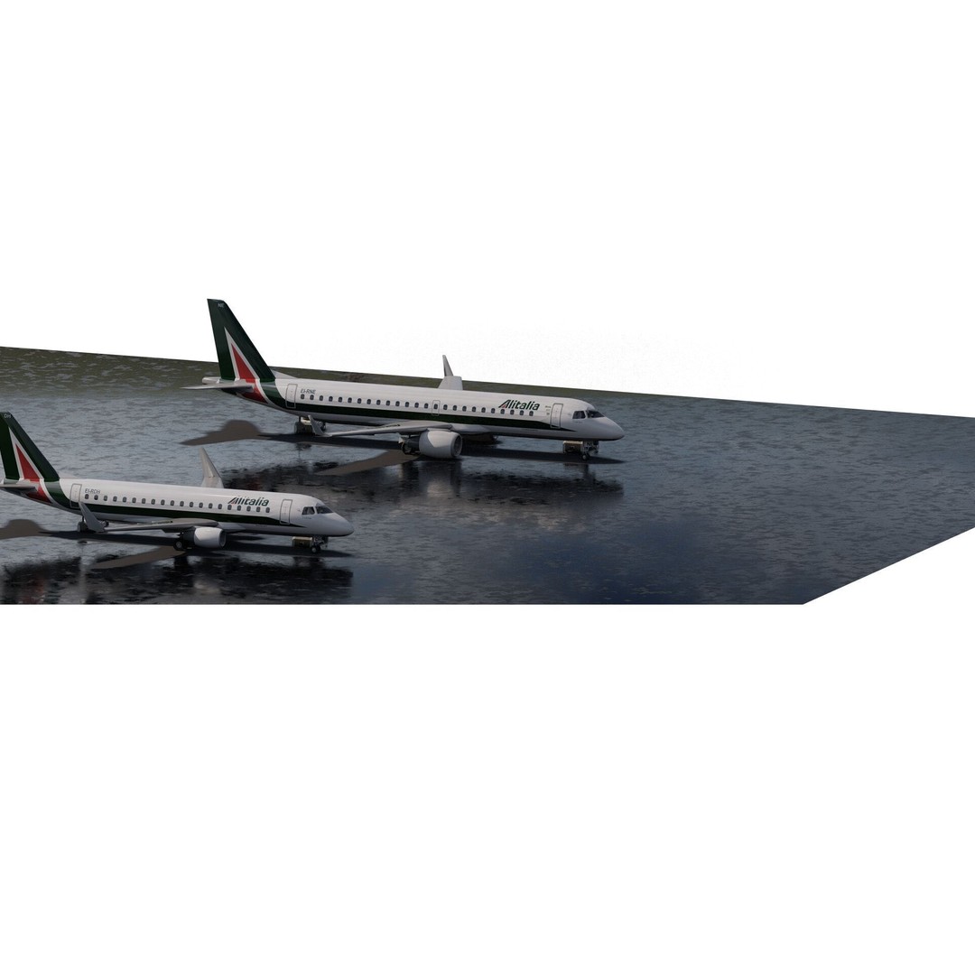 Embraer 190 and 170 3D Model – High Poly Aircraft Asset, FBX, OBJ - View 20