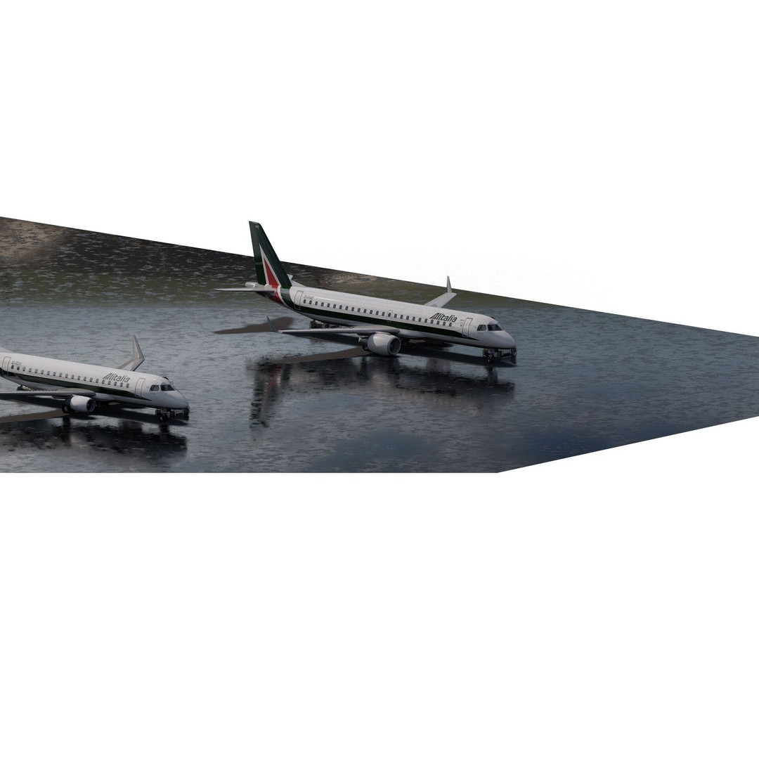 Embraer 190 and 170 3D Model – High Poly Aircraft Asset, FBX, OBJ - View 21