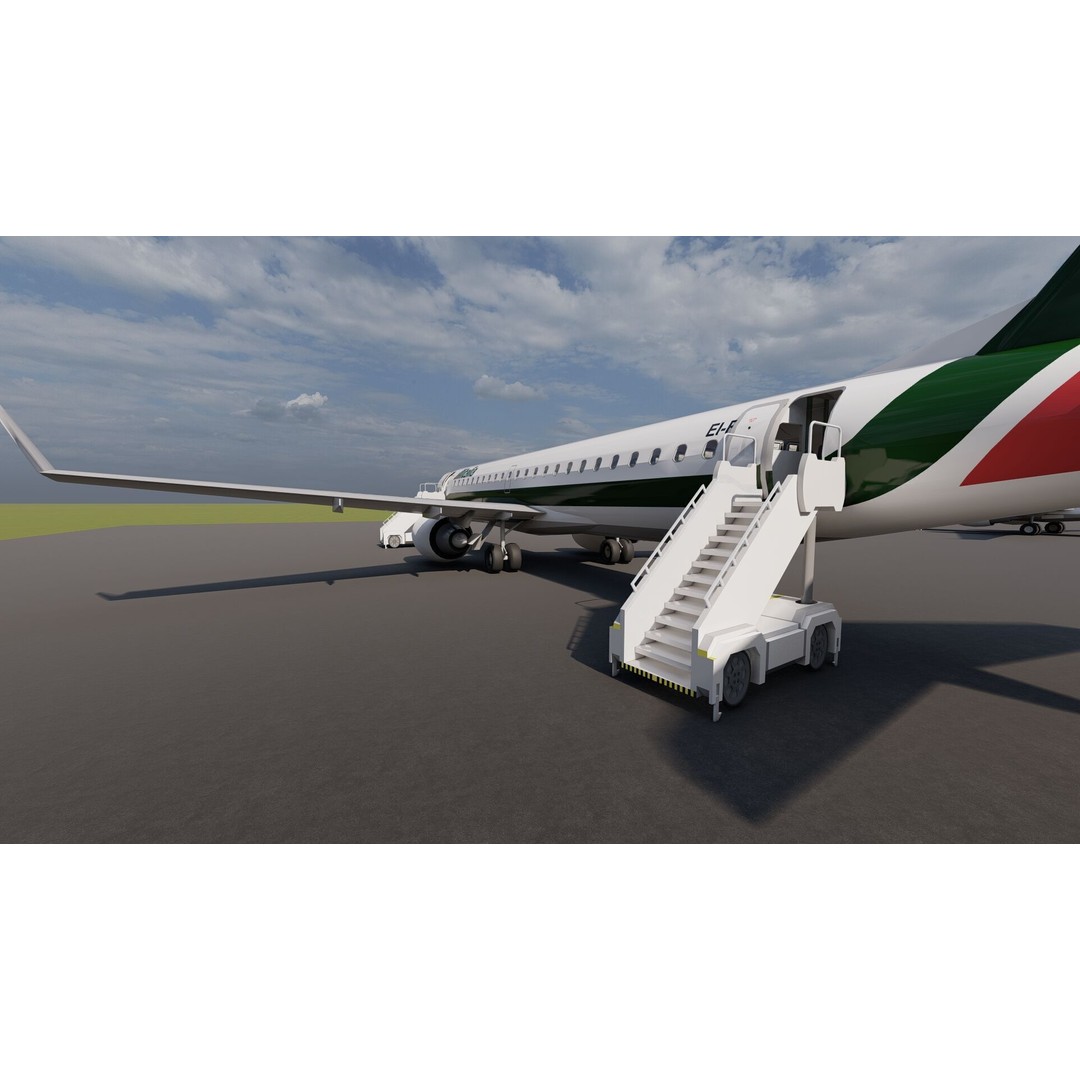 Embraer 190 and 170 3D Model – High Poly Aircraft Asset, FBX, OBJ - View 26