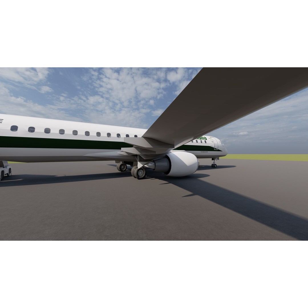 Embraer 190 and 170 3D Model – High Poly Aircraft Asset, FBX, OBJ - View 28