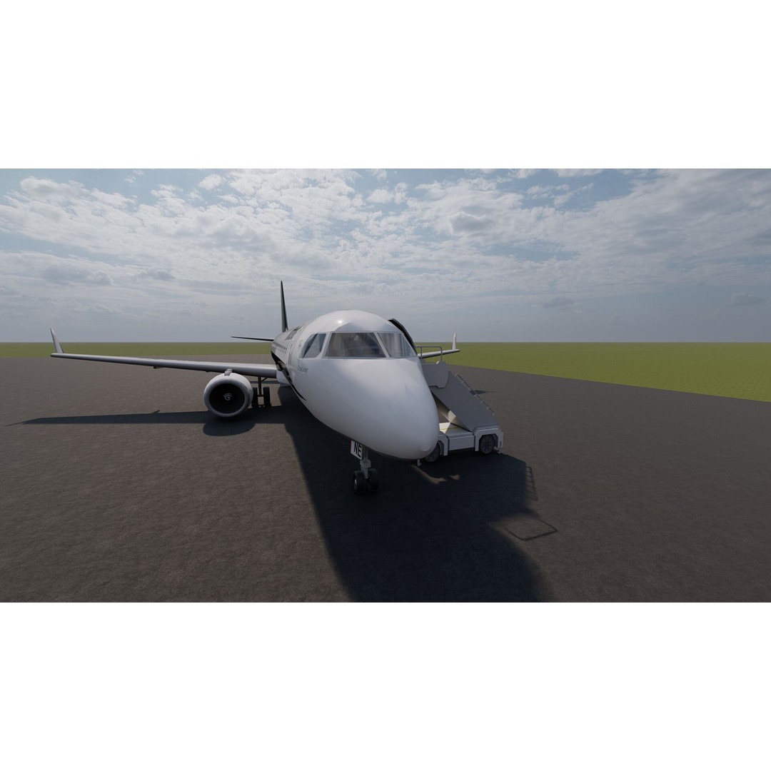 Embraer 190 and 170 3D Model – High Poly Aircraft Asset, FBX, OBJ - View 29
