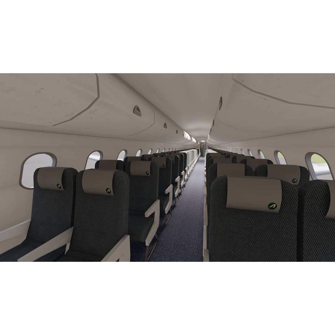 Embraer 190 and 170 3D Model – High Poly Aircraft Asset, FBX, OBJ - View 34