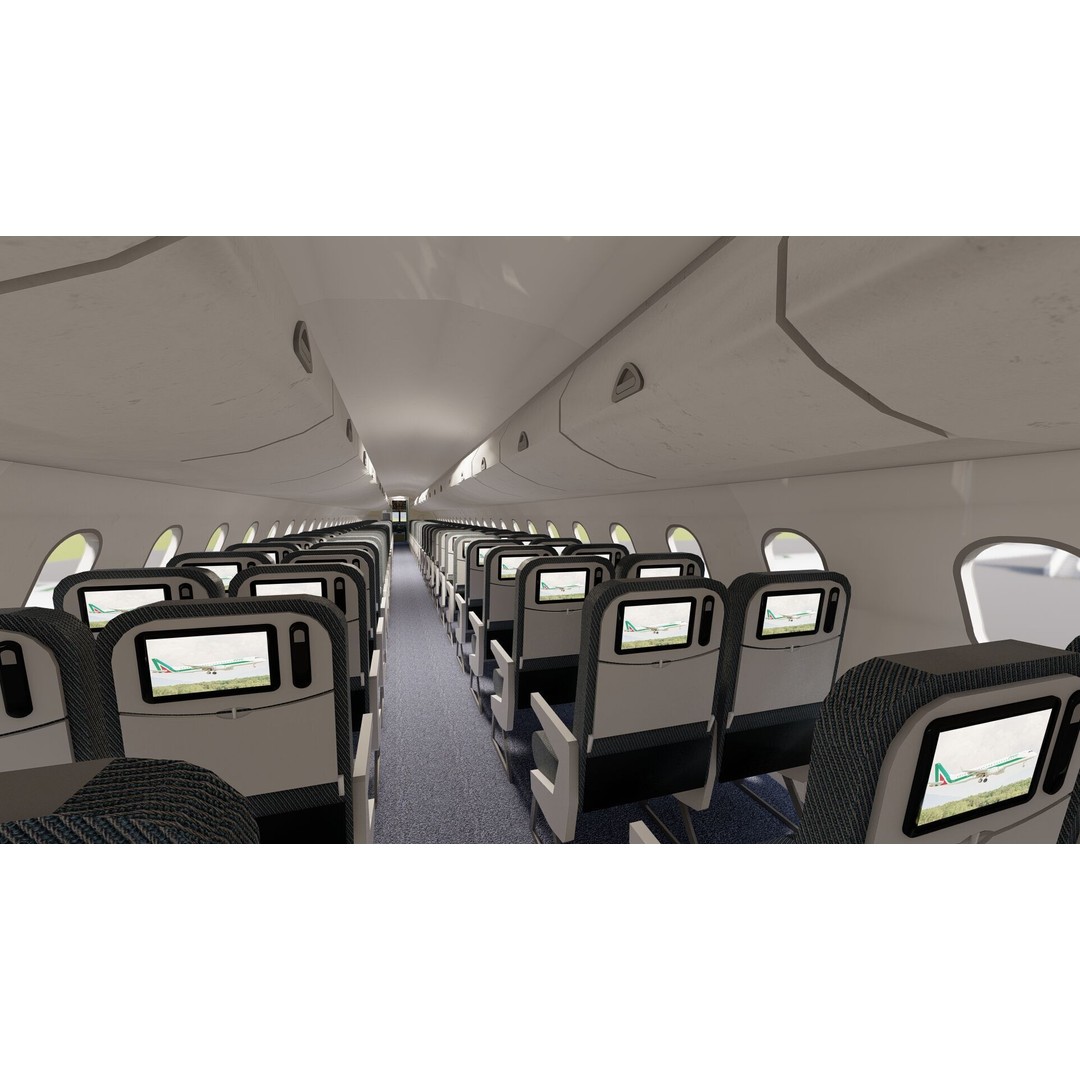 Embraer 190 and 170 3D Model – High Poly Aircraft Asset, FBX, OBJ - View 36
