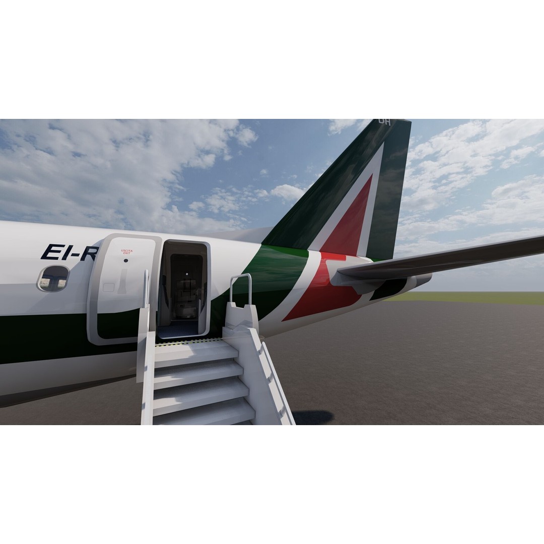 Embraer 190 and 170 3D Model – High Poly Aircraft Asset, FBX, OBJ - View 39