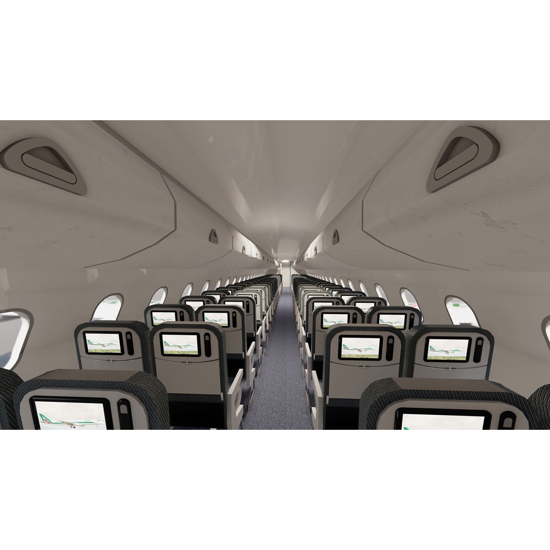 Embraer 190 and 170 3D Model – High Poly Aircraft Asset, FBX, OBJ - View 41