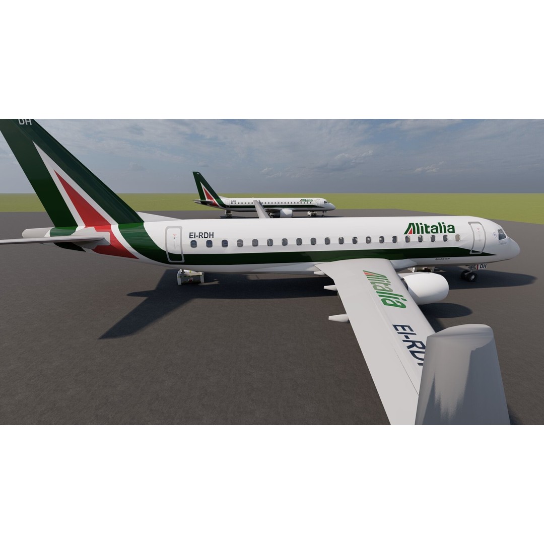 Embraer 190 and 170 3D Model – High Poly Aircraft Asset, FBX, OBJ - View 42
