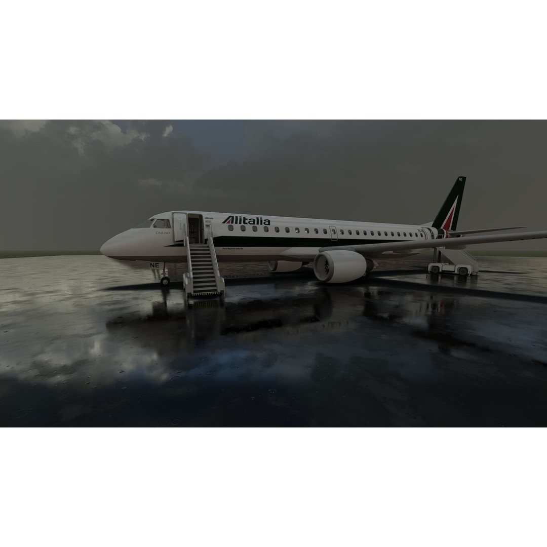Embraer 190 and 170 3D Model – High Poly Aircraft Asset, FBX, OBJ - View 44