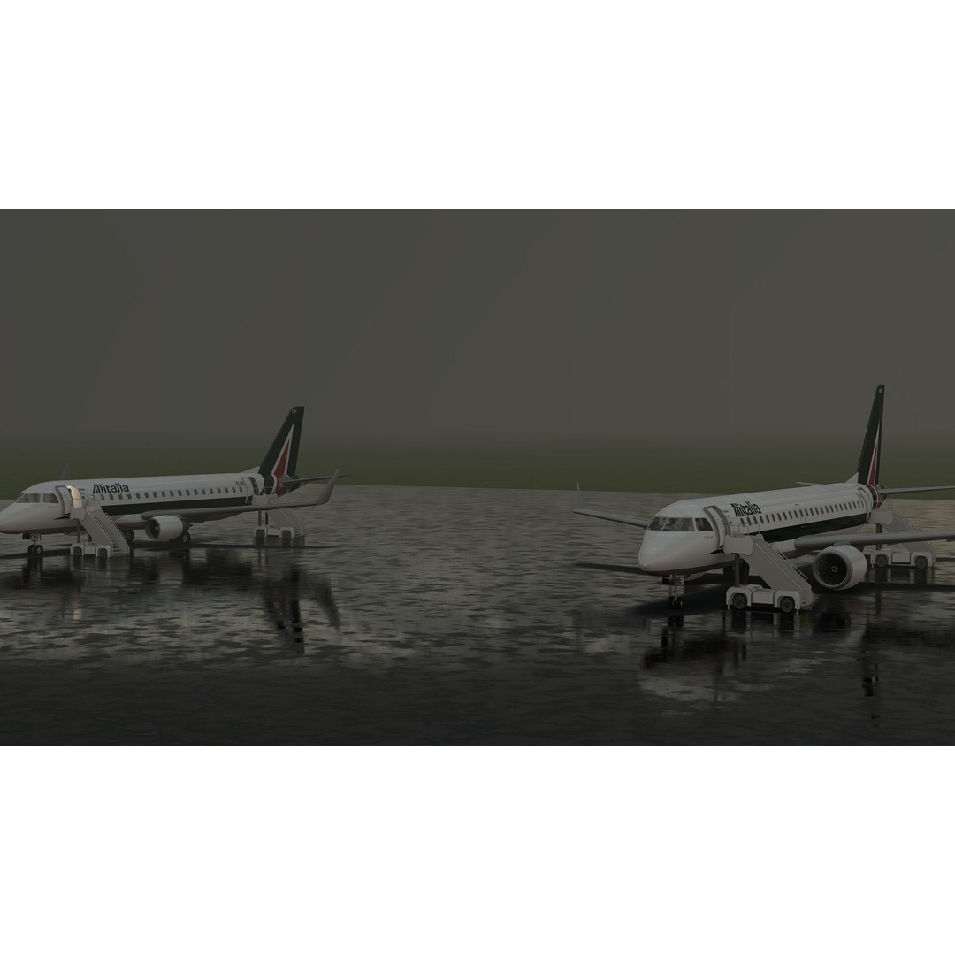 Embraer 190 and 170 3D Model – High Poly Aircraft Asset, FBX, OBJ - View 46