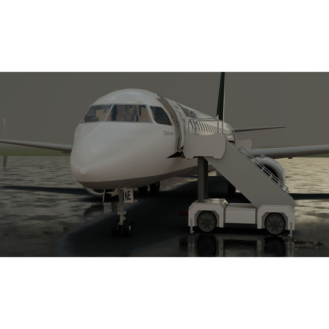Embraer 190 and 170 3D Model – High Poly Aircraft Asset, FBX, OBJ - View 47