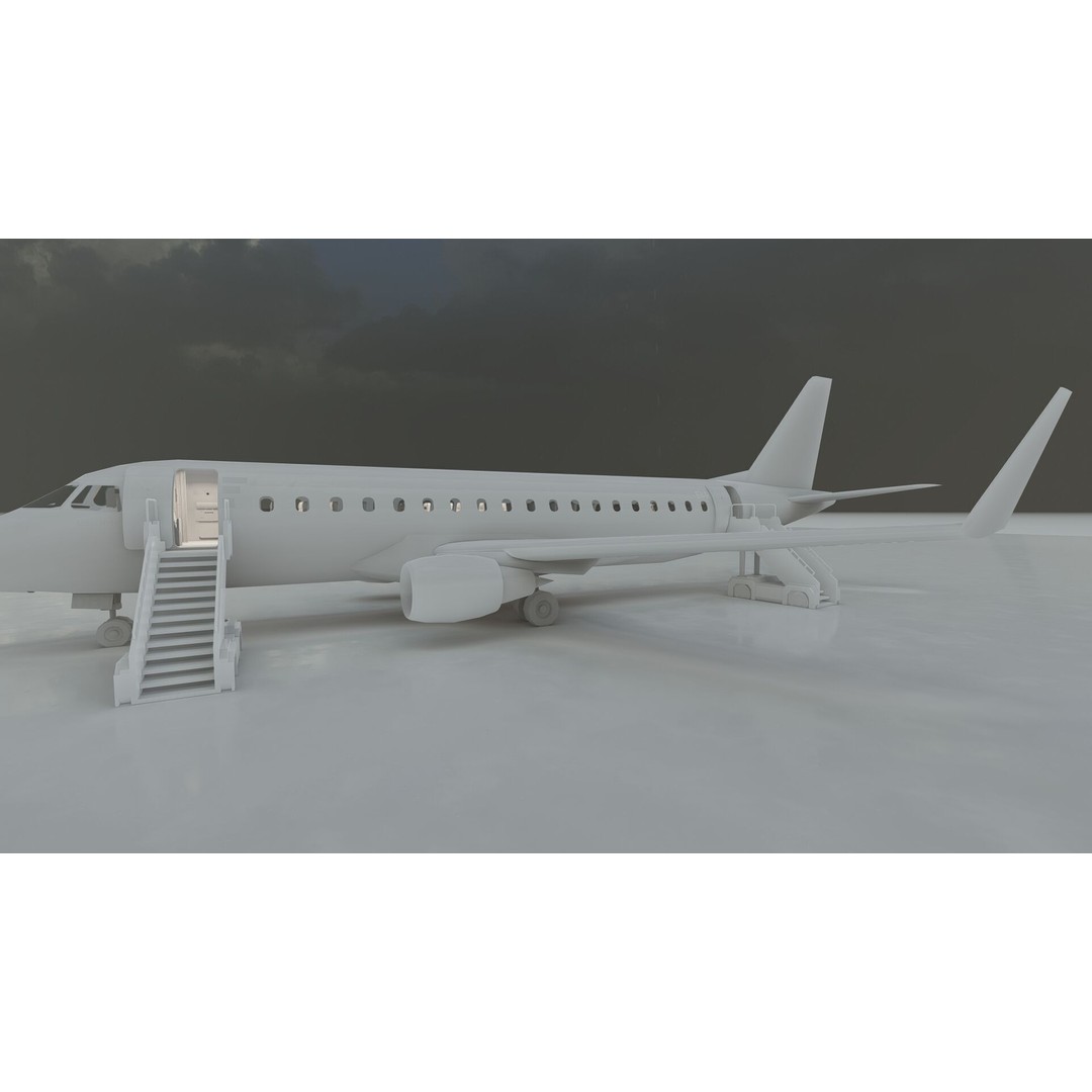 Embraer 190 and 170 3D Model – High Poly Aircraft Asset, FBX, OBJ - View 52