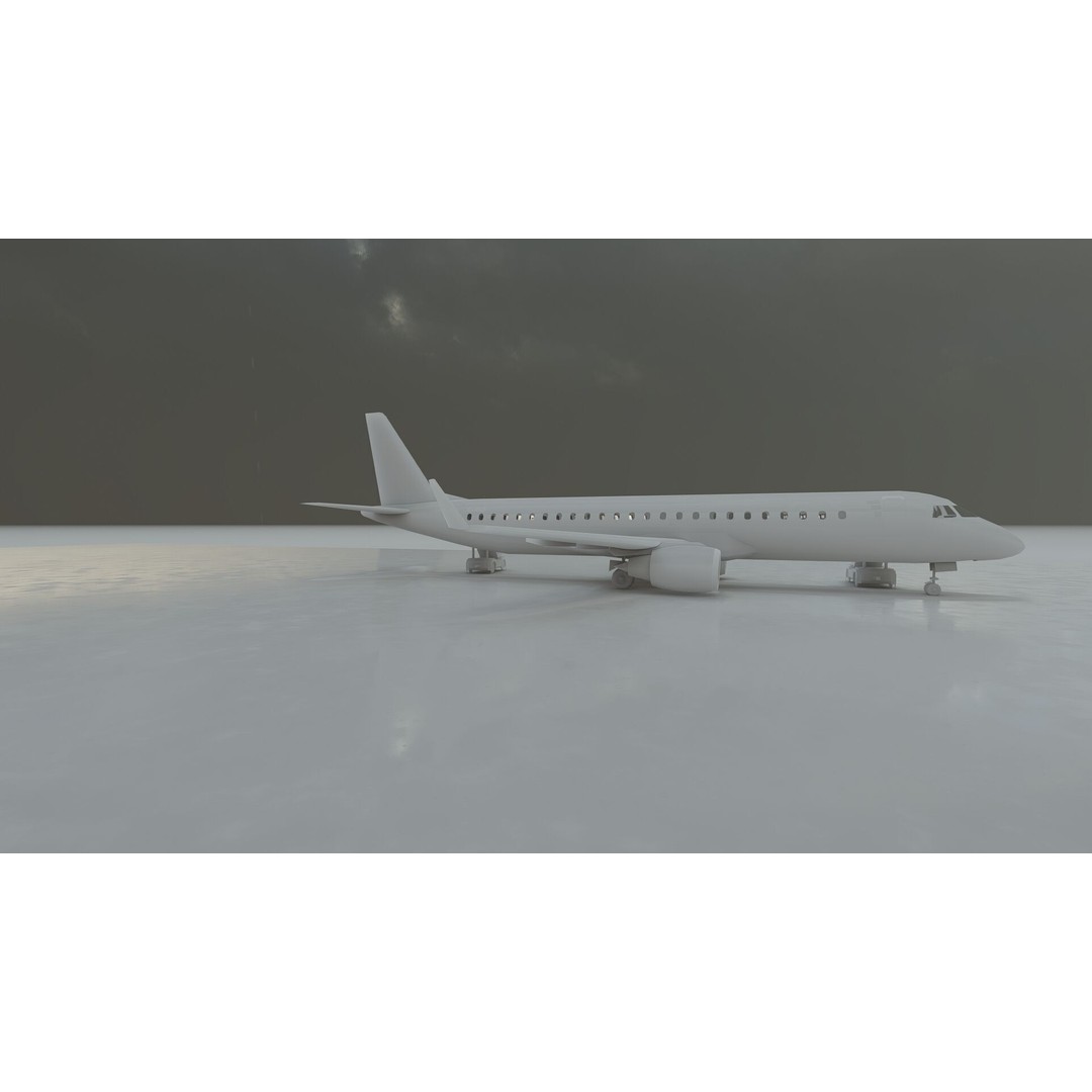 Embraer 190 and 170 3D Model – High Poly Aircraft Asset, FBX, OBJ - View 53