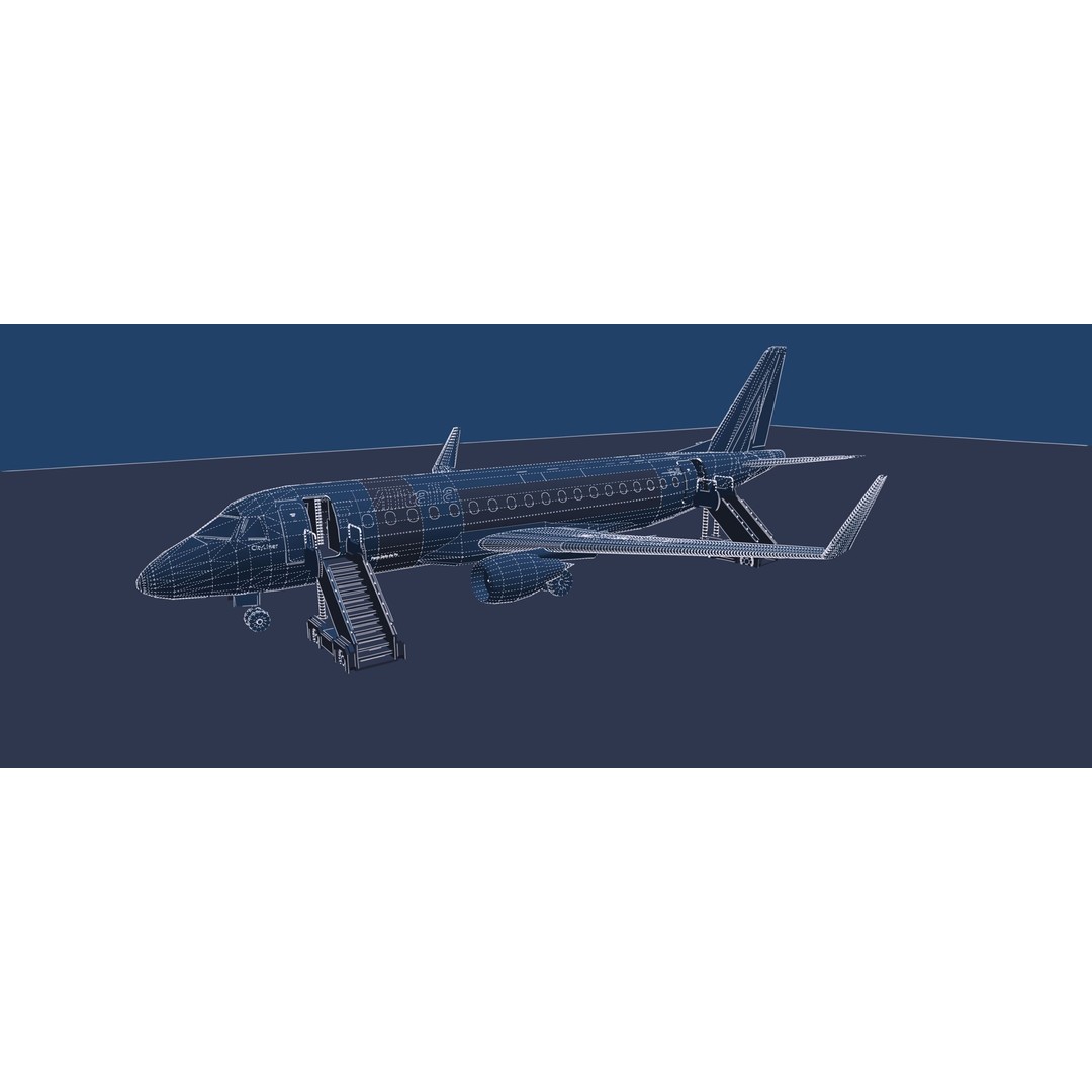 Embraer 190 and 170 3D Model – High Poly Aircraft Asset, FBX, OBJ - View 56
