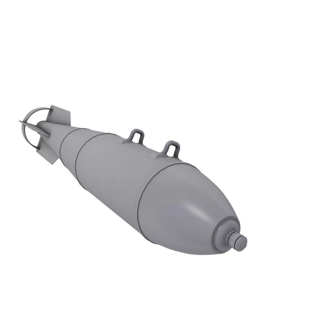 FAB 250 3D Model – High Poly Military Ordnance, FBX, OBJ, PBR - View 3