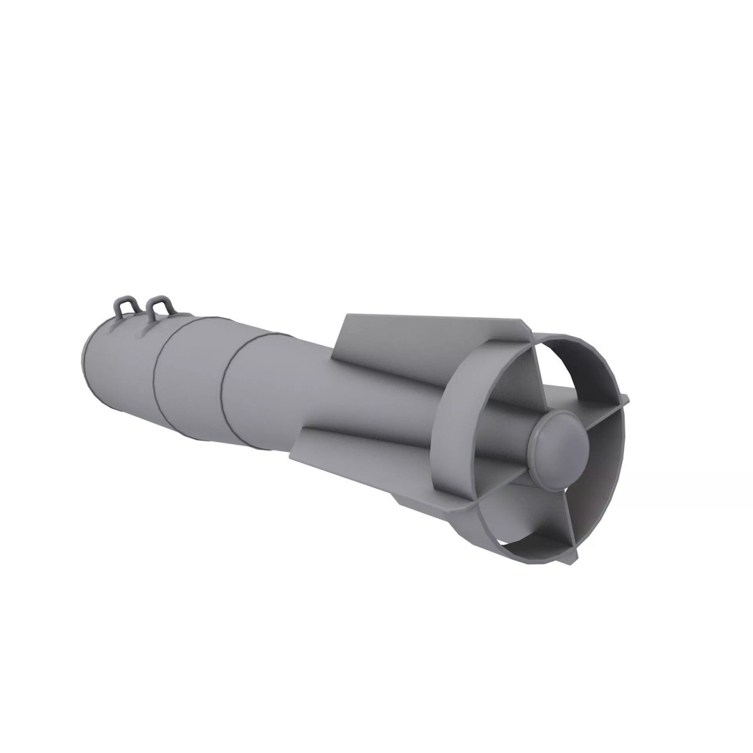 FAB 250 3D Model – High Poly Military Ordnance, FBX, OBJ, PBR - View 5