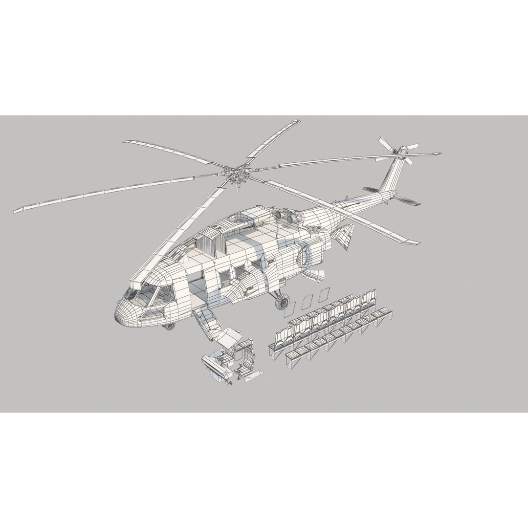 Mil Mi-38 Helicopter 3D Model – PBR Game-Ready FBX Asset